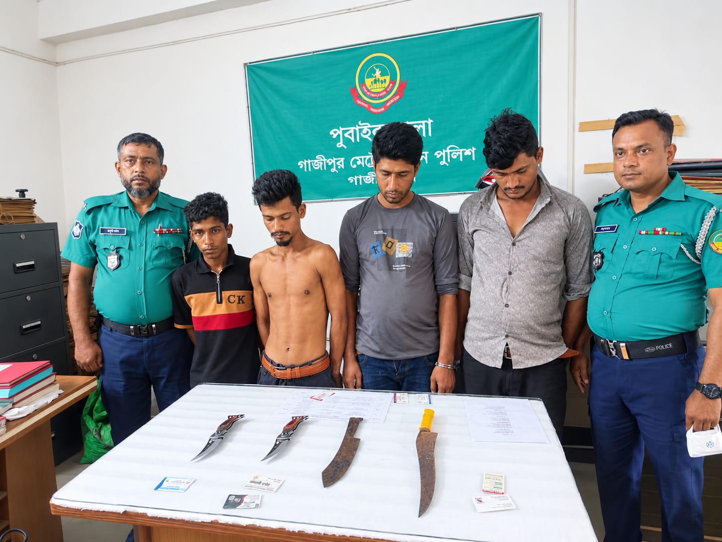 পূবাইলে পুলিশের বিশেষ অভিযানে চারজন গ্রেপ্তার