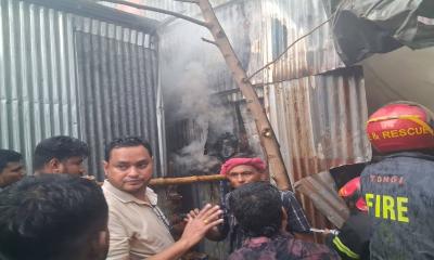 টঙ্গীতে ঝুটের গুদামে আগুন