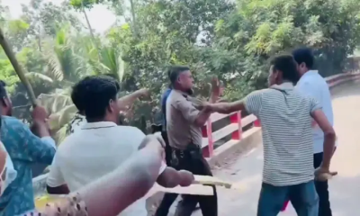 গোপালগঞ্জে পুলিশের গাড়িতে হামলা-ভাঙচুর, ২ পুলিশ সদস্য আহত