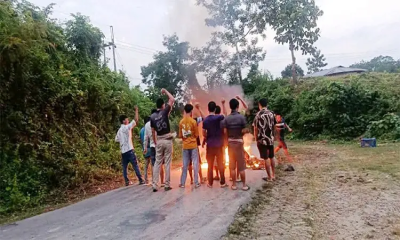 সাজেকে আইনশৃঙ্খলা বাহিনীর সঙ্গে অবরোধকারীদের গোলাগুলি