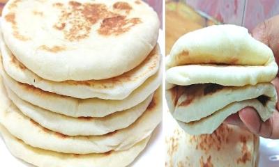 ইস্ট ছাড়া তুলতুলে নরম নান রুটি