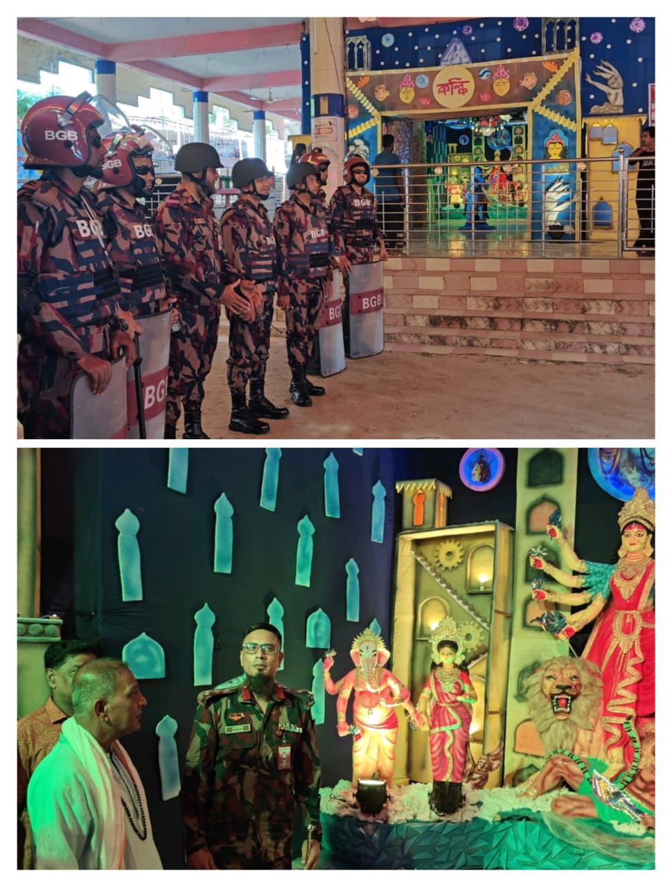 খাগড়াছড়ির পানছড়িতে দুর্গাপূজার নিরাপত্তায় বিজিবি