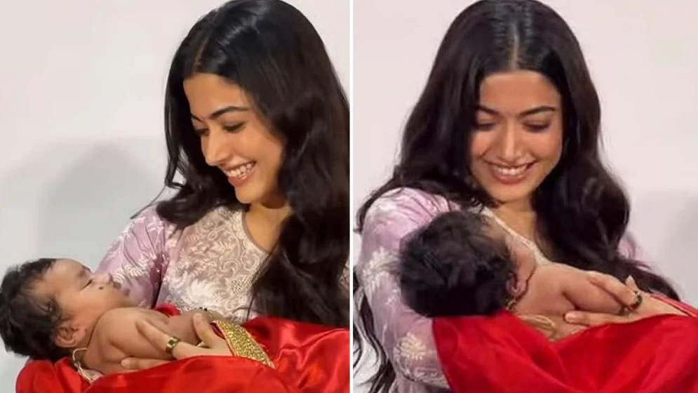 শিশুর মুখে বিজয়ের মতো গোঁফ, যা বললেন রাশমিকা